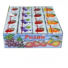 48 Packs 4 Flavours Assorted Pusan Bubble Gum