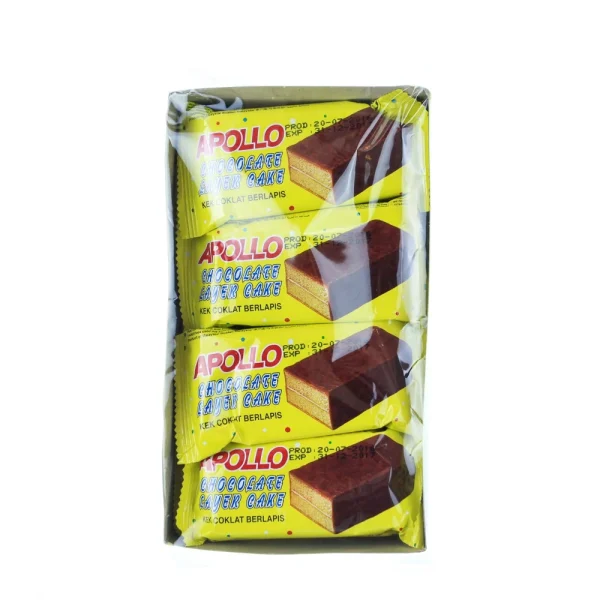 8 Pcs Apollo Chocolate Layer Cake 18g Each