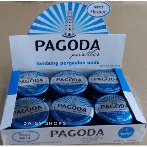 12 Tins Pagoda Mint Candy Pastilles 20g Each