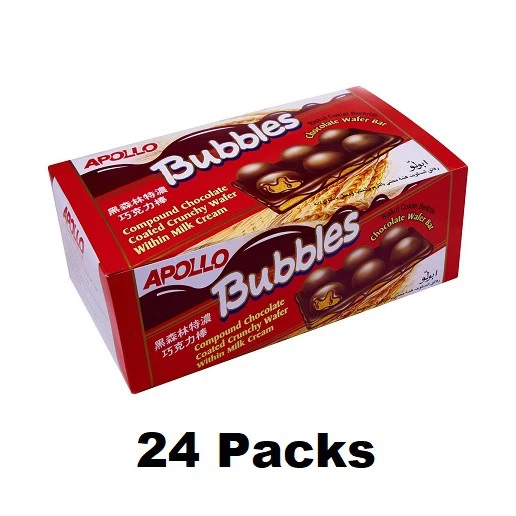24 Packs Apollo Bubbles Chocolate Wafer 32g