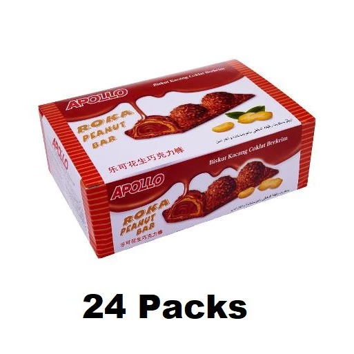 24 Pcs Apollo Roka Peanut Bar Chocolate 18g