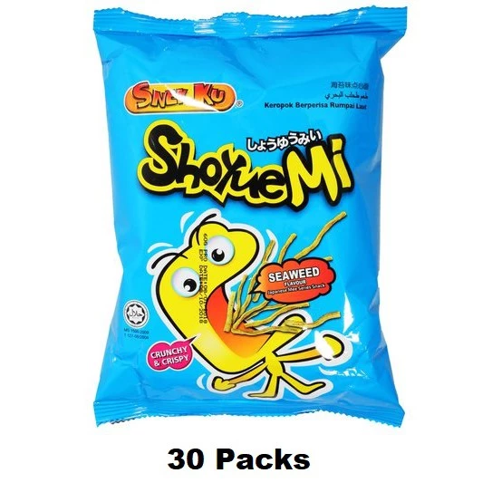 30 Packs Snek Ku Shoyuemi Seaweed Flavoured Crackers 15g Each