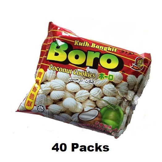 40 Packs Boro Coconut Cookies 14g Each