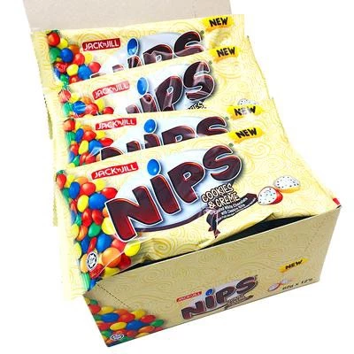 12 Packs Large Nips Cookies   Creme Coasted White Chocolate 62g