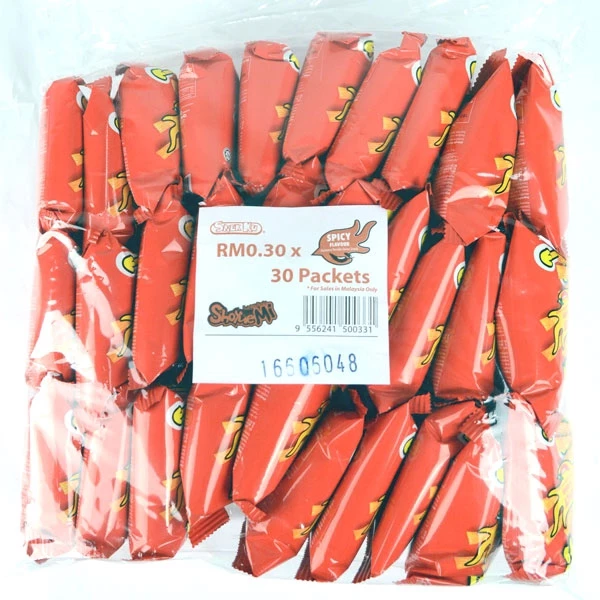 10 Packs Snek Ku Shoyuemi Spicy Flavoured Crackers 14g Each